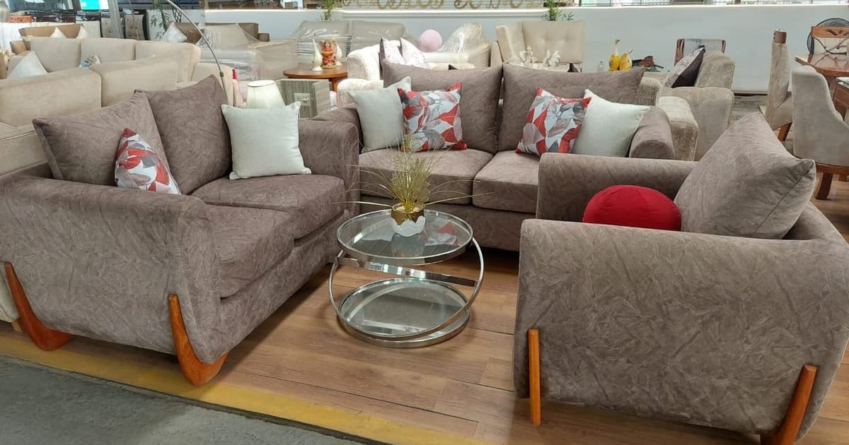 Juego de sala N9 - Verde Oliva y Beige Marfil | Muebles Bethel