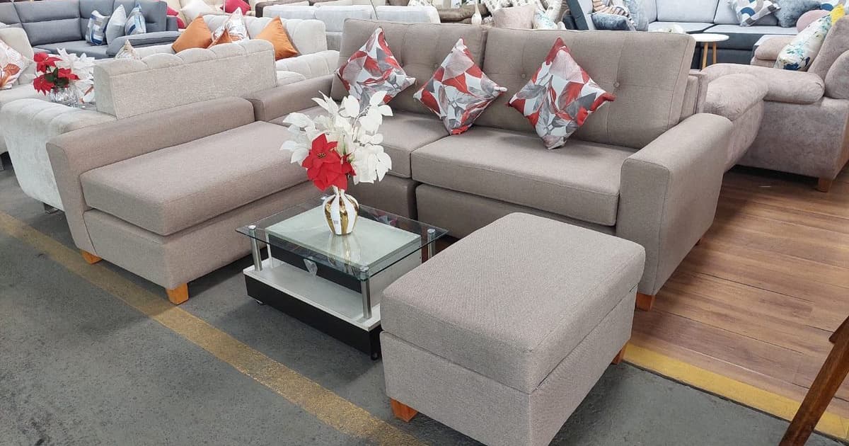 Juego de sala N1 - Gris Claro y Azul Noche | Muebles Bethel