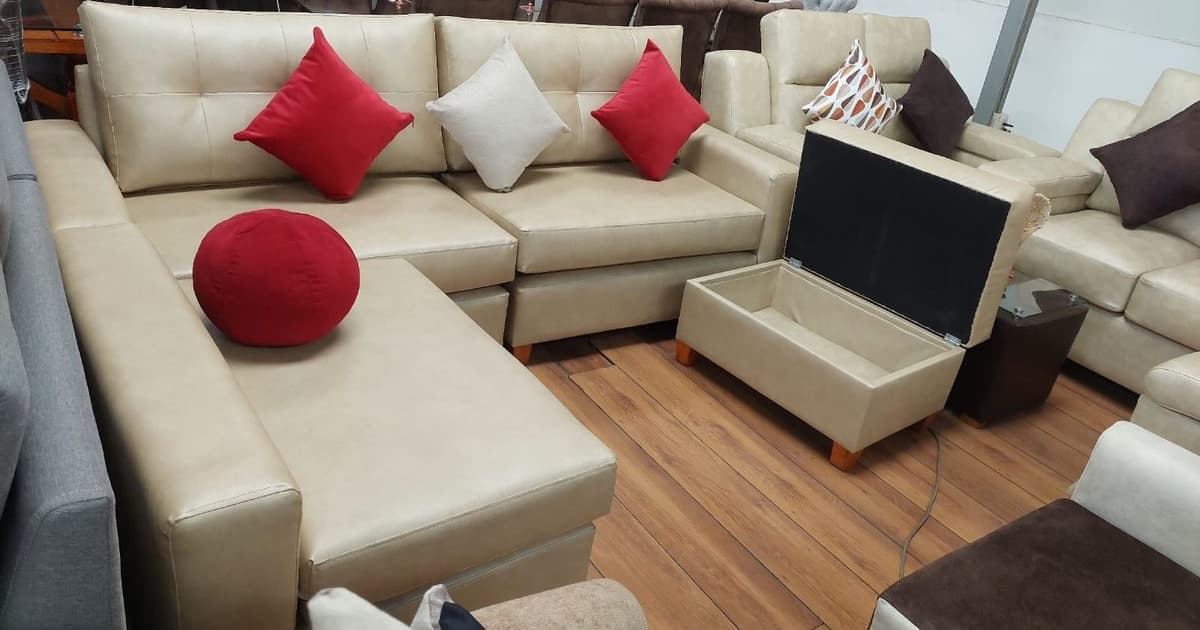 Juego de sala N2 - Gris Grafito y Beige Marfil | Muebles Bethel 2