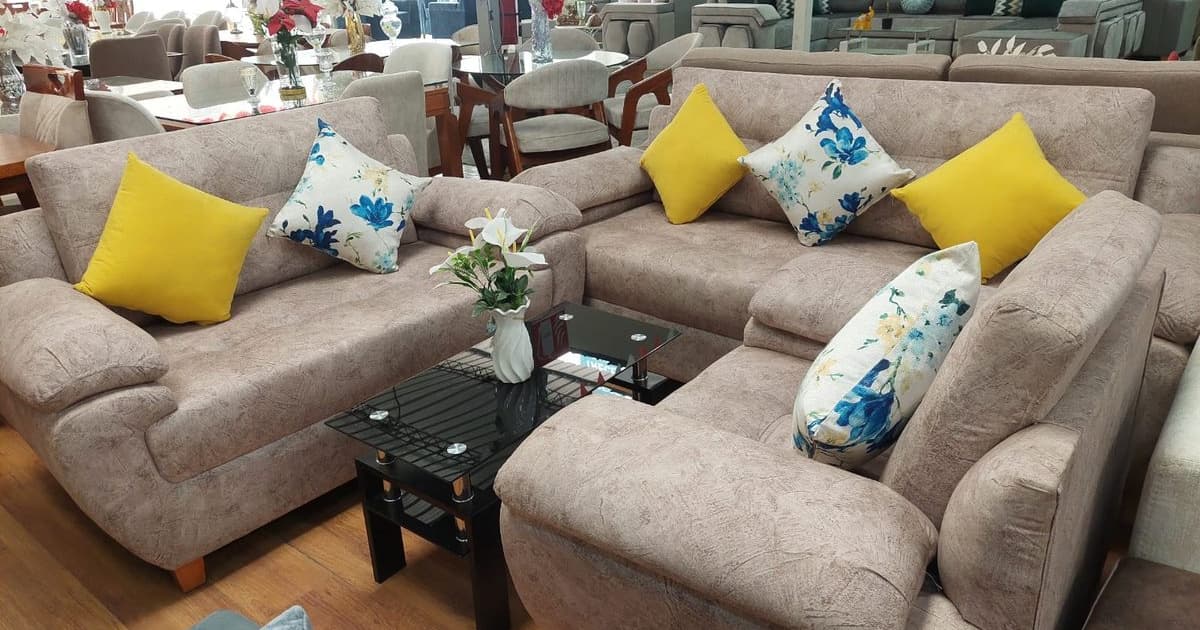 Juego de sala N7 - Gris Grafito y Beige Lino | Muebles Bethel
